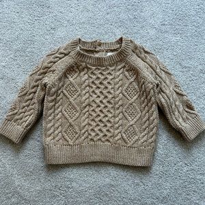 BabyGap Cable Knit Sweater in Camel. Size 6-12 mos.